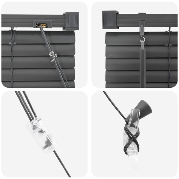 Silber Graue PVC Jalousie 150 x 60 cm