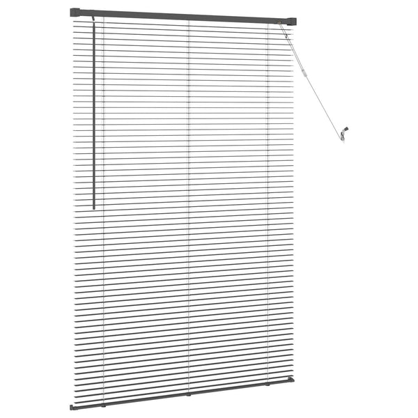 Silber Grau PVC Jalousie 150 x 70 cm