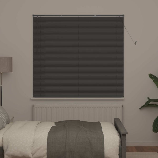Silbergraue PVC Jalousie 150 x 130 cm