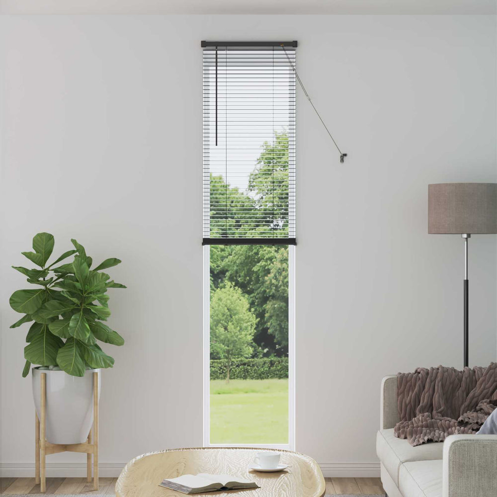 Silbergraue PVC Jalousie 213 x 50 cm