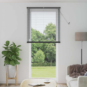 Silbergraue PVC Jalousie 213 x 90 cm