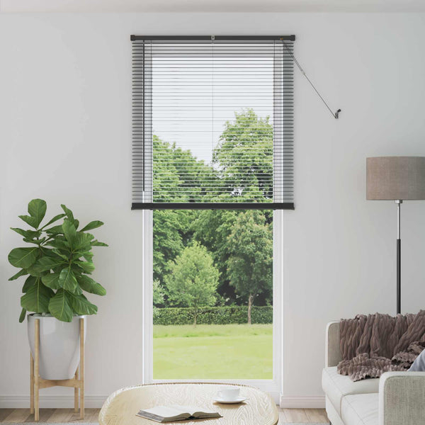 Silbergraue PVC Jalousie 213 x 90 cm