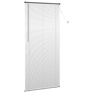 Silbergraue PVC Jalousie 213 x 90 cm