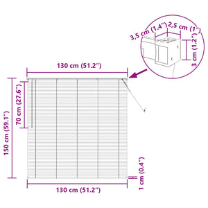 Weiße PVC Jalousie 150 x 130 cm