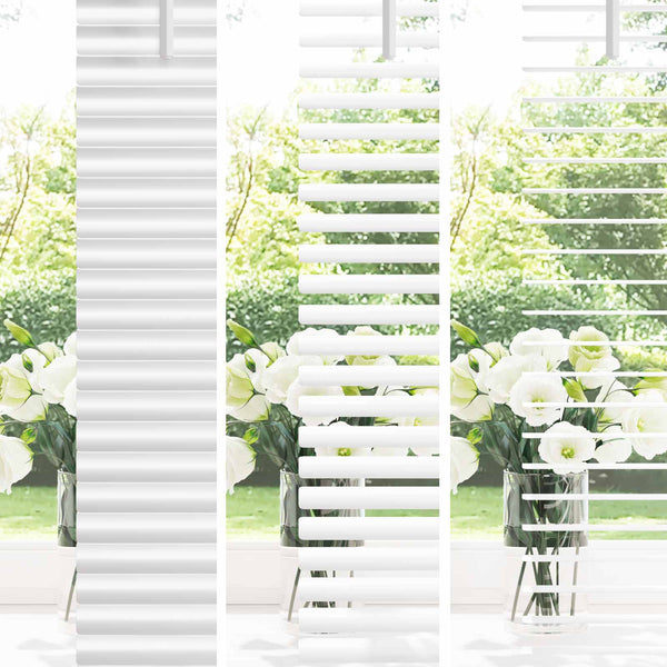 Weiße PVC Jalousie 213 x 40 cm