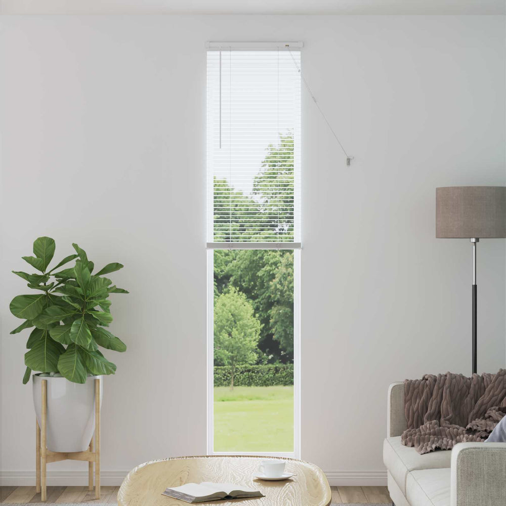 Weiße PVC Jalousie 213 x 50 cm