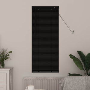 Schwarze PVC Jalousie 150 x 50 cm