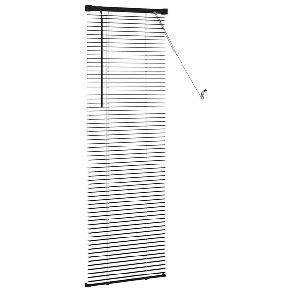 Schwarze PVC Jalousie 150 x 50 cm