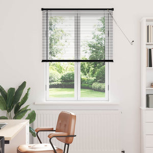 Schwarze PVC Jalousie 150 x 100 cm