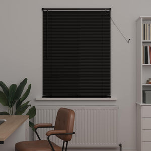 Schwarze PVC Jalousie 150 x 100 cm