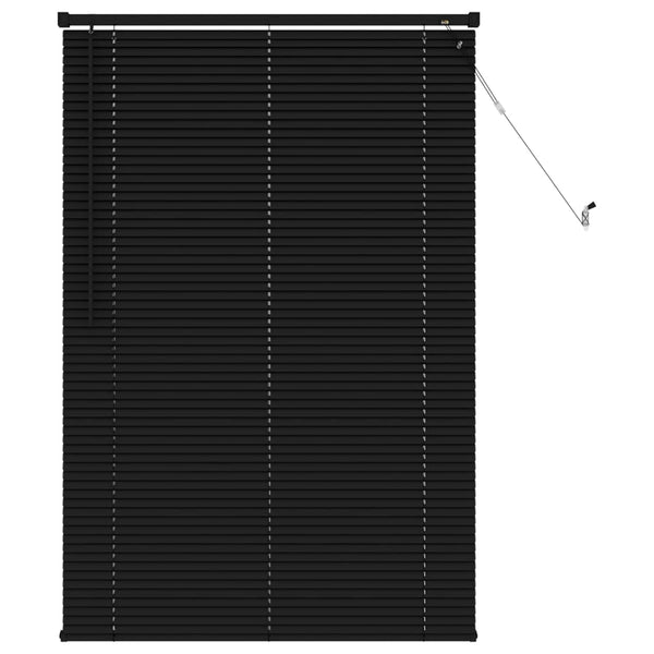 Schwarze PVC Jalousie 150 x 100 cm
