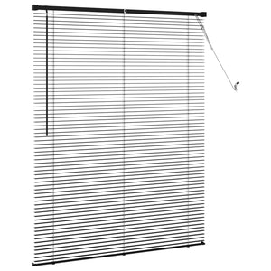 Schwarze PVC Jalousie 150 x 120 cm