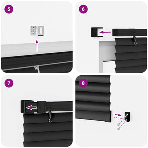 Schwarze PVC Jalousie 150x130cm