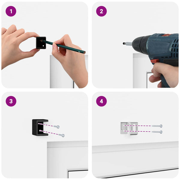 Schwarze PVC Jalousie 150 x 140 cm