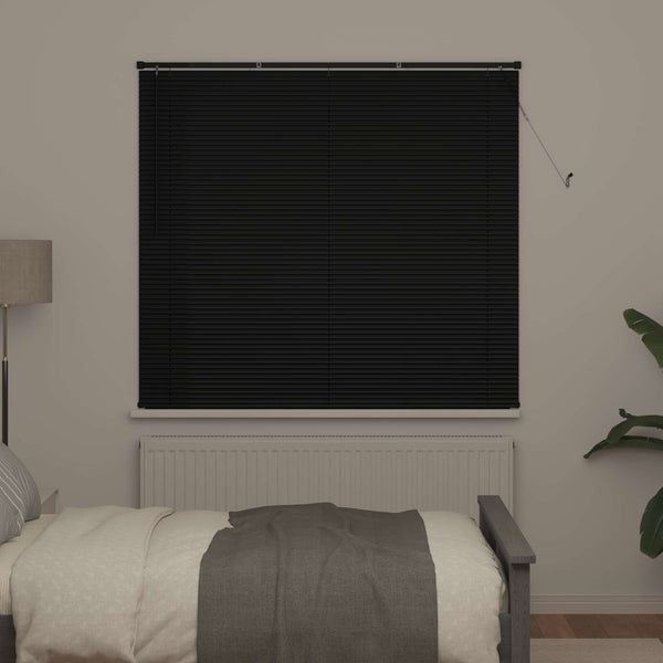 Schwarze PVC Jalousie 150x150cm