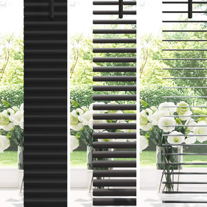 Schwarze PVC Jalousie 150x150cm