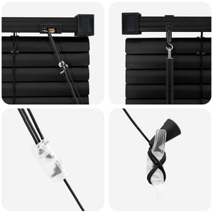 Schwarze PVC Jalousie 150 x 160 cm