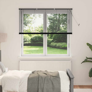 Schwarze PVC Jalousie 150 x 160 cm