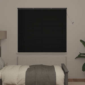 Schwarze PVC Jalousie 150 x 160 cm