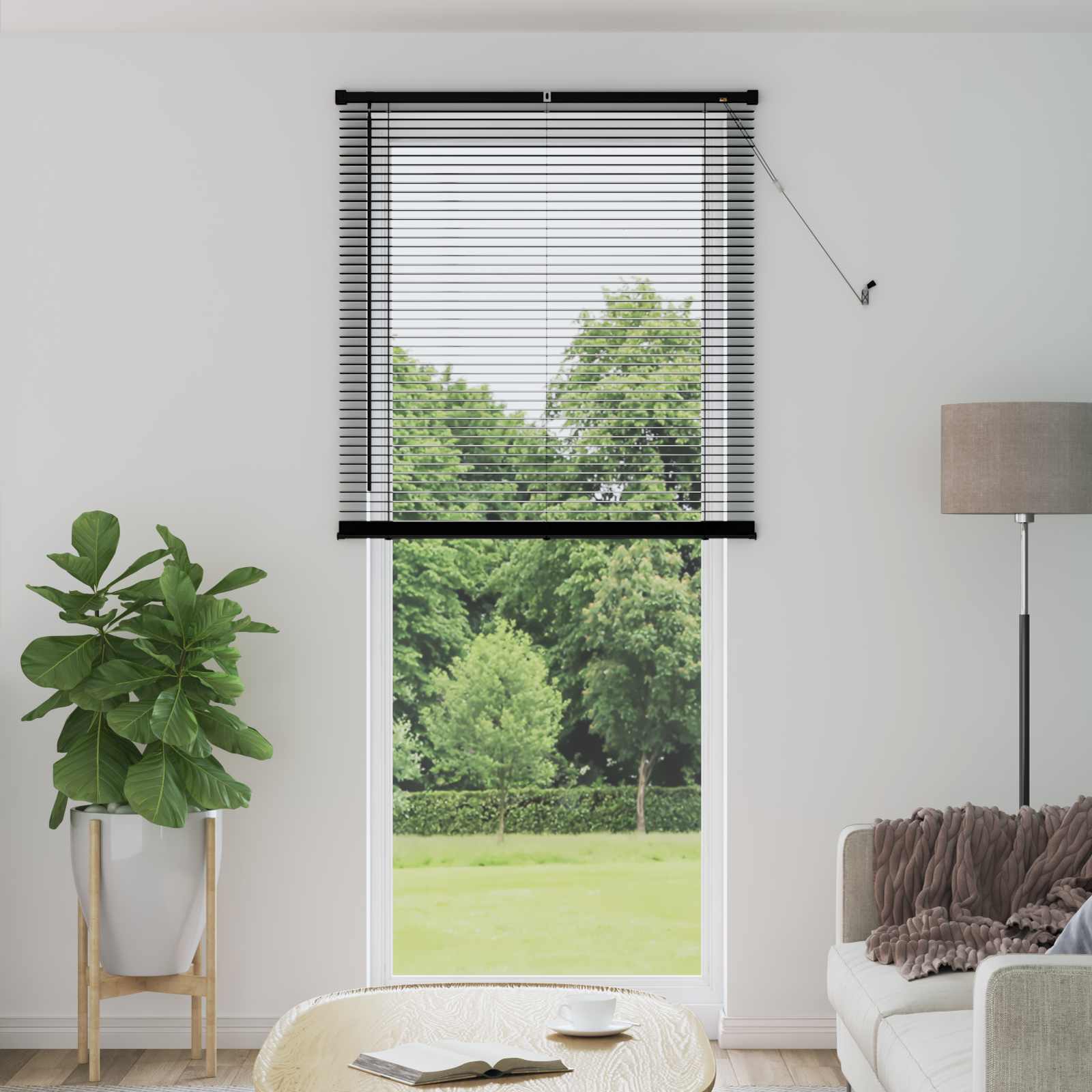 Schwarze PVC Jalousie 213 x 80 cm