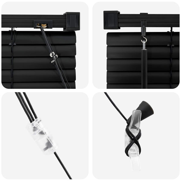 Schwarze PVC Jalousie 213 x 100 cm