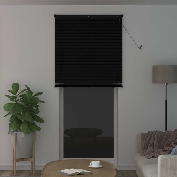 Schwarze PVC Jalousie 213 x 100 cm