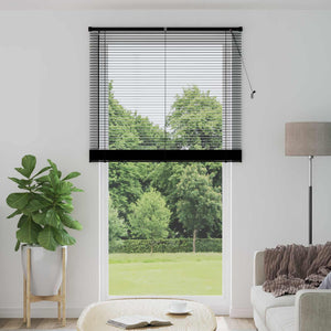 Schwarze PVC Jalousie 213 x 110 cm