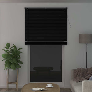 Schwarze PVC Jalousie 213 x 120 cm