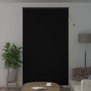 Schwarze PVC Jalousie 213 x 160 cm