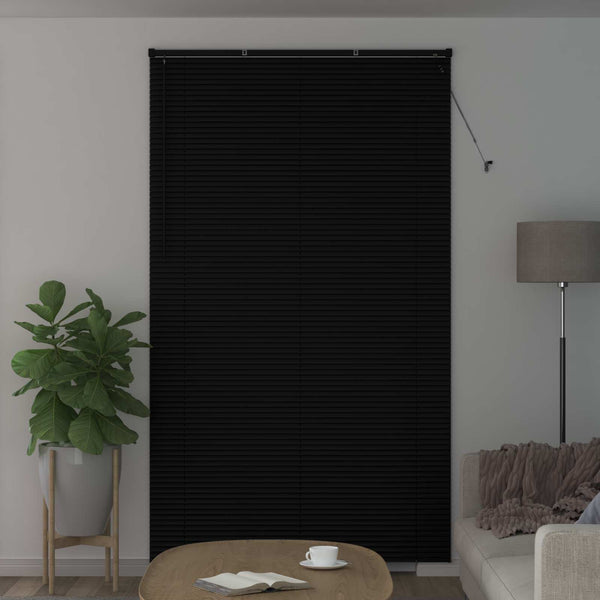 Schwarze PVC Jalousie 213 x 160 cm
