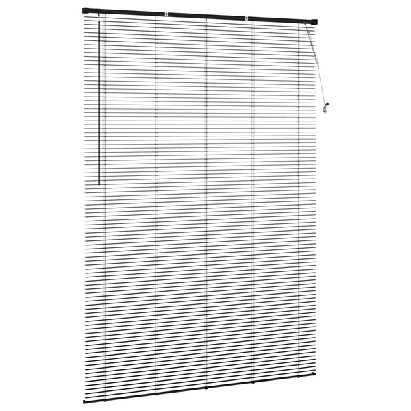 Schwarze PVC Jalousie 213 x 160 cm