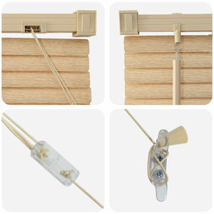 Hellbraune PVC Jalousie mit Muster 150x40cm