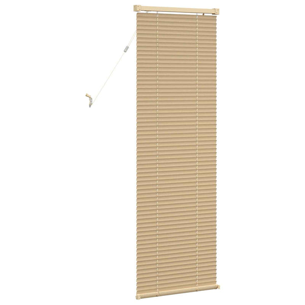 Hellbraune PVC Jalousie mit Muster 150x40cm