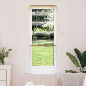 Hellbraune PVC Jalousie mit Muster 150x50cm