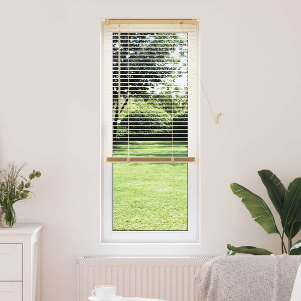 Hellbraune PVC Jalousie mit Muster 150x50cm