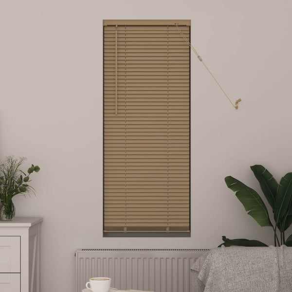 Hellbraune PVC Jalousie mit Muster 150x60cm