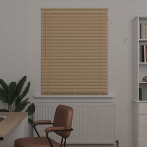 Hellbraune PVC Jalousie mit Muster 150x80cm