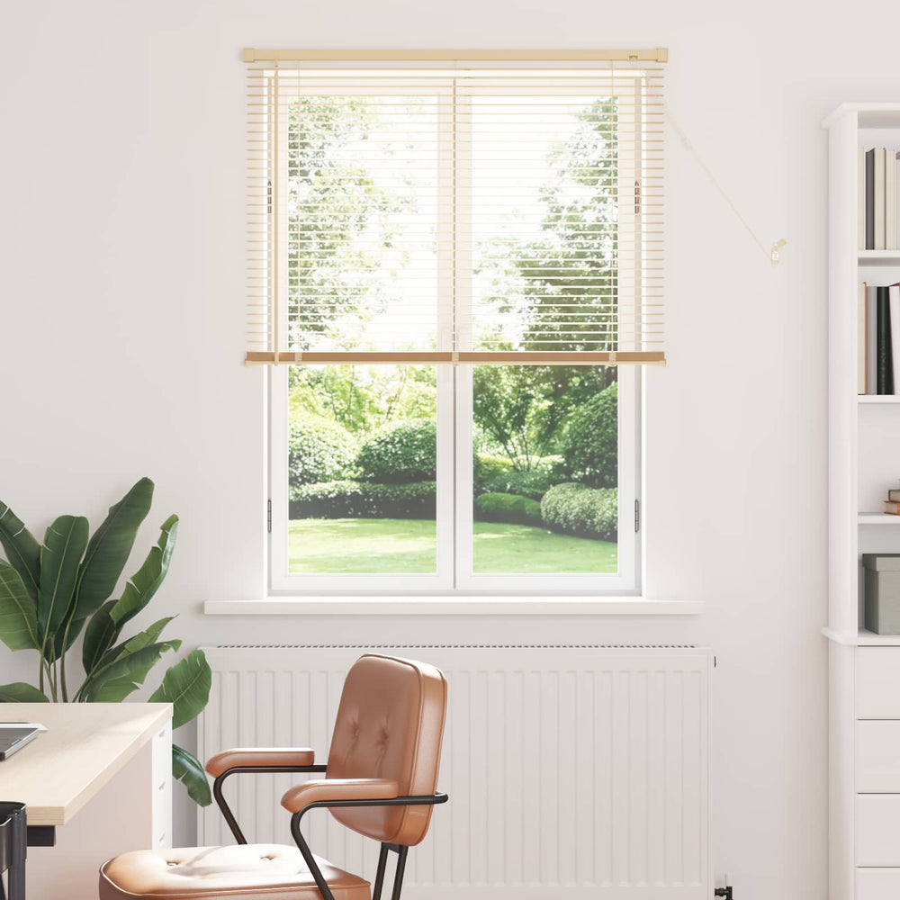 vidaXL Venetian Blind Light Brown with Pattern 150 x 90 cm PVC
