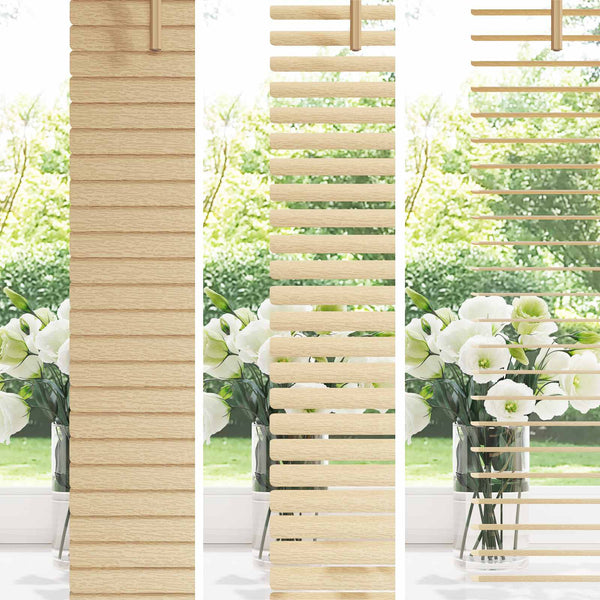 Hellbraune PVC Jalousie 150x100cm mit Muster