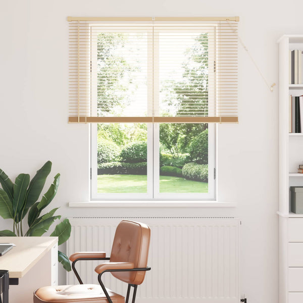 Hellbraune PVC Jalousie mit Muster 150x120 cm
