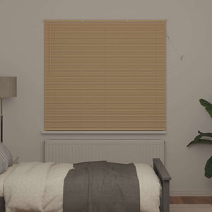 Hellbraune PVC Jalousie mit Muster 150x140cm