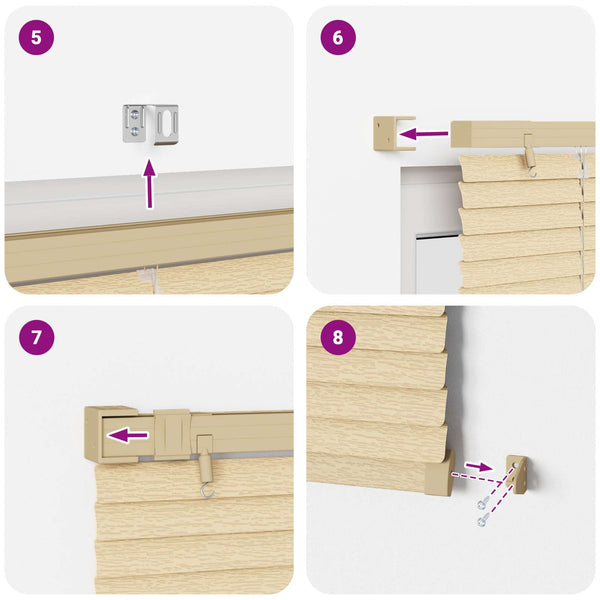 Venetian Jalousie Hellbraun Muster 150x160cm