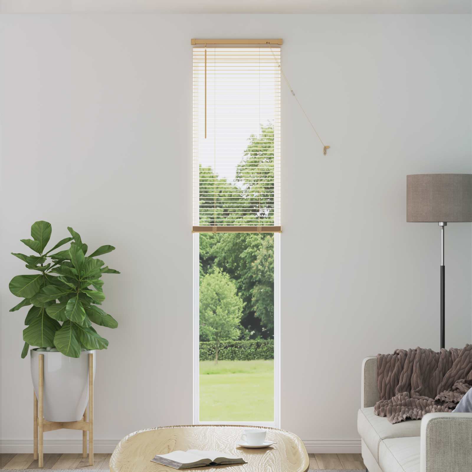 Hellbraune PVC Jalousie 213x50cm