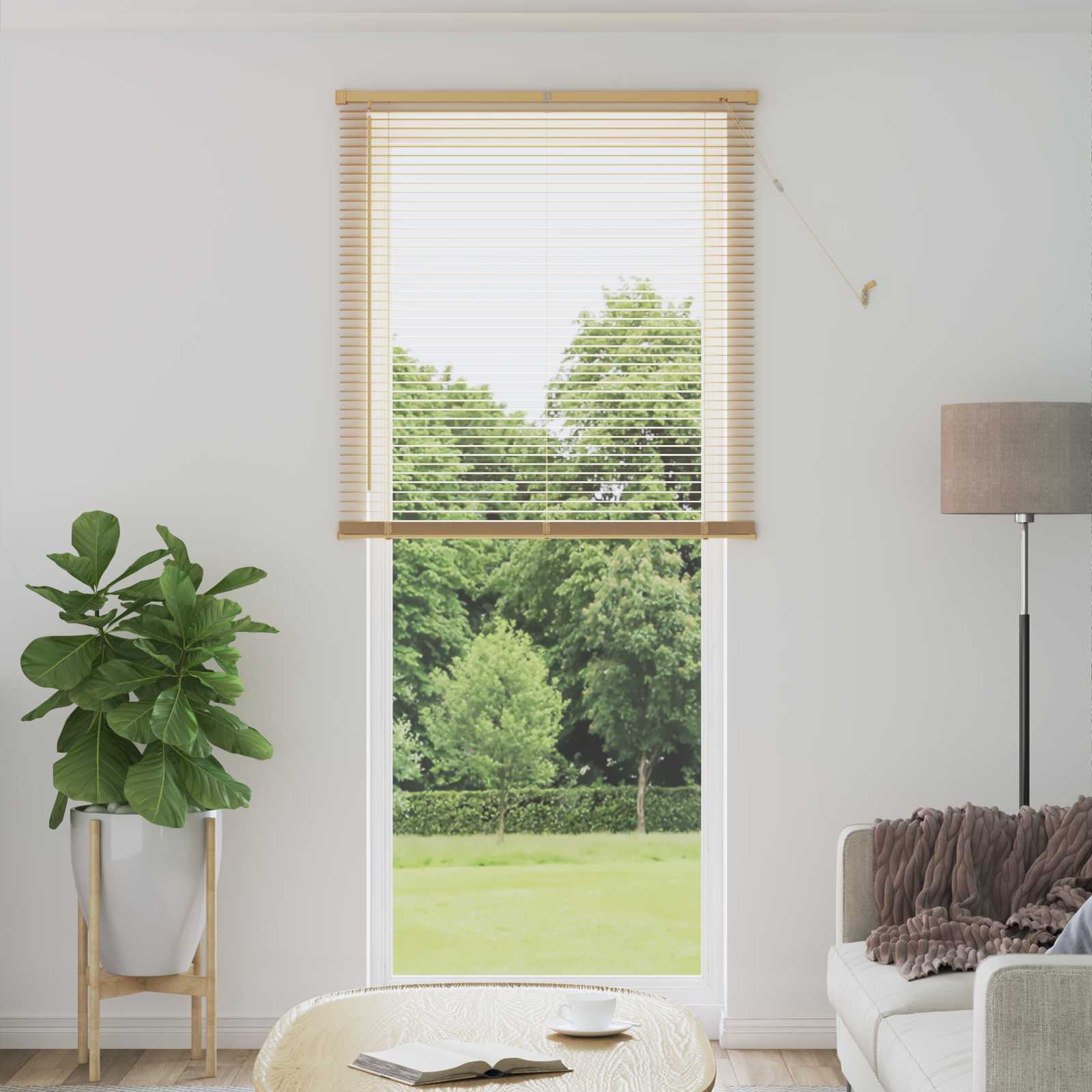 Hellbraune PVC Jalousie 213 x 80 cm
