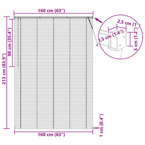 Hellbraune PVC Jalousie 213x160cm