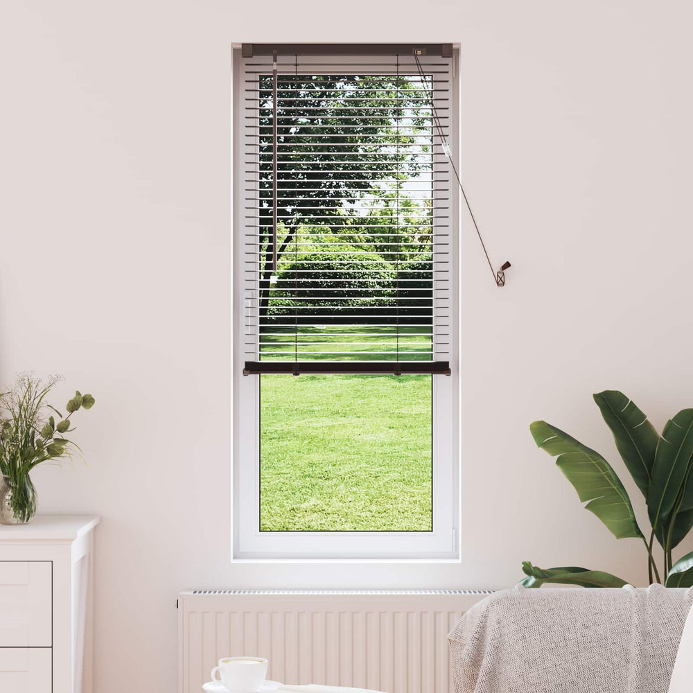 Dunkelbraune PVC Jalousie 150x50cm