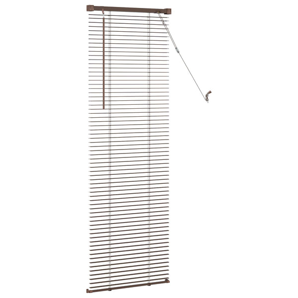 Dunkelbraune PVC Jalousie 150x50cm