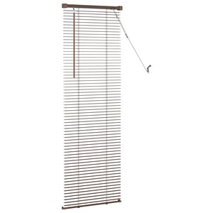Dunkelbraune PVC Jalousie mit Muster 150x60