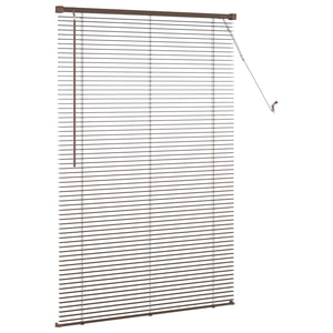 Dunkelbraune PVC Jalousie 150 x 70 cm