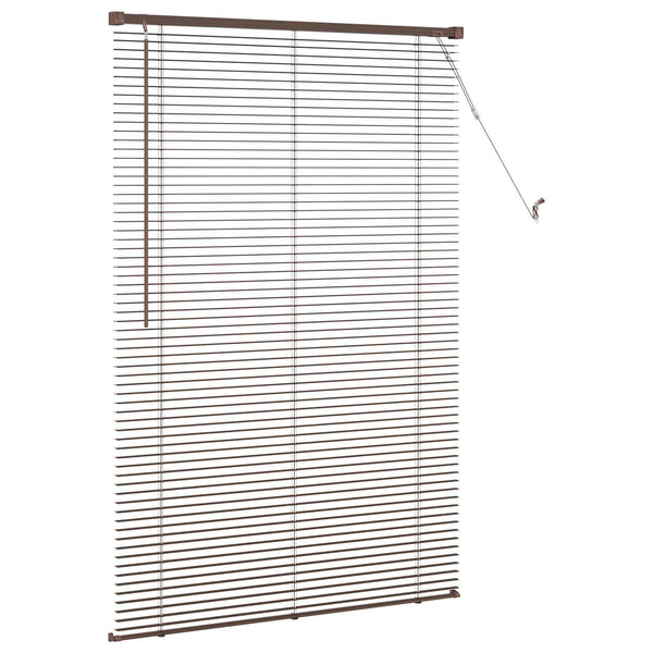 Dunkelbraune PVC Jalousie 150 x 70 cm